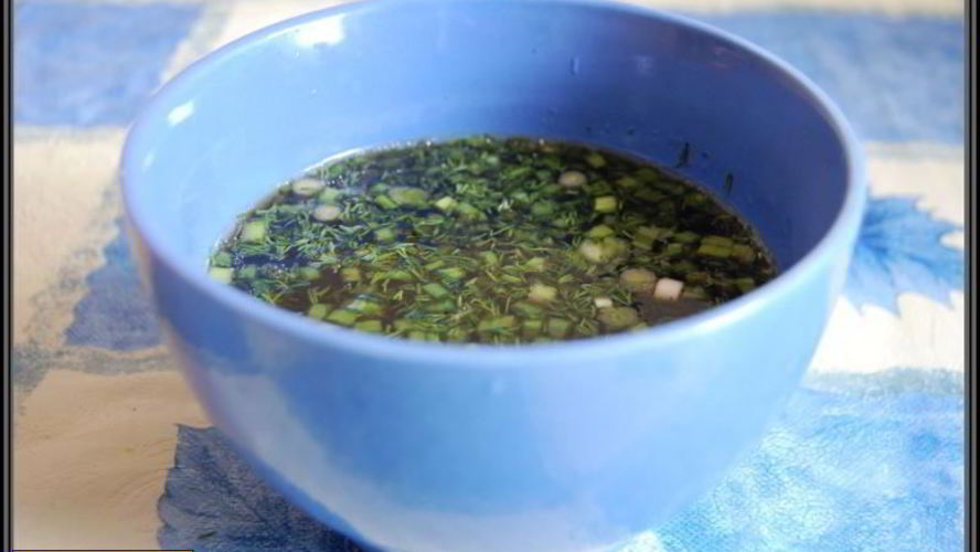 Рецепт бульона грибного с лукома