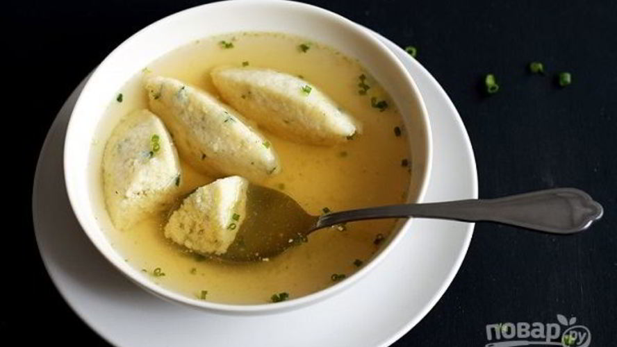 Рецепт бульона с клецками