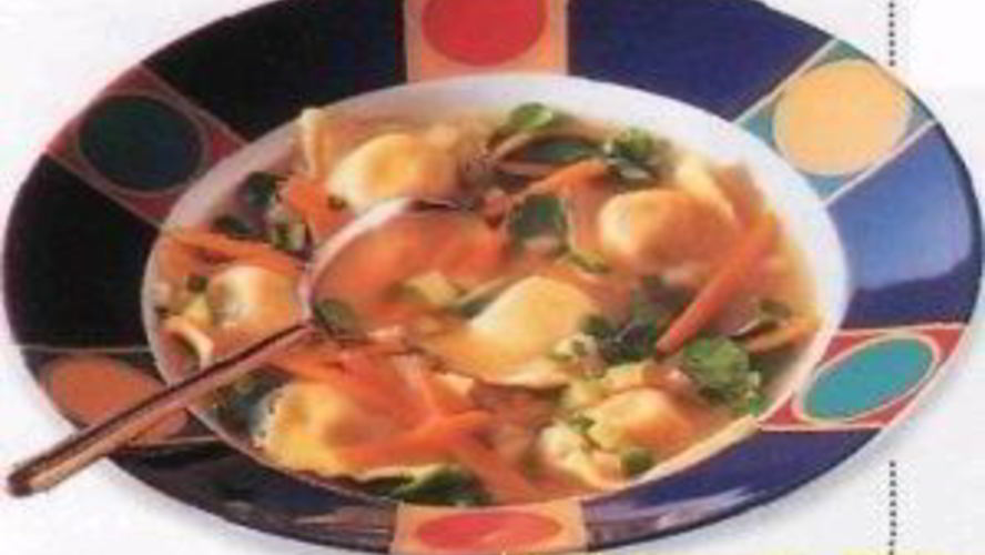 Рецепт бульона с овощами и равиоли