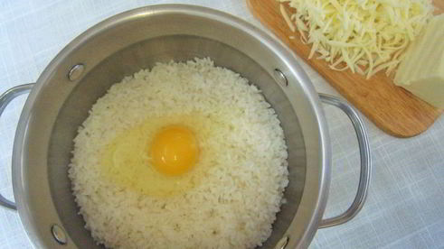 бульон с запеченным рисом