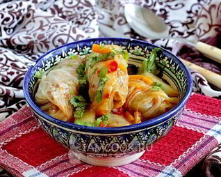 Голубцы с гречкой в бульоне