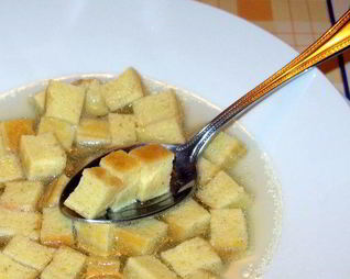 Манные кубики для бульона