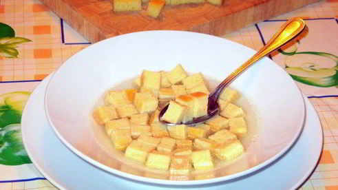 манные кубики для бульона