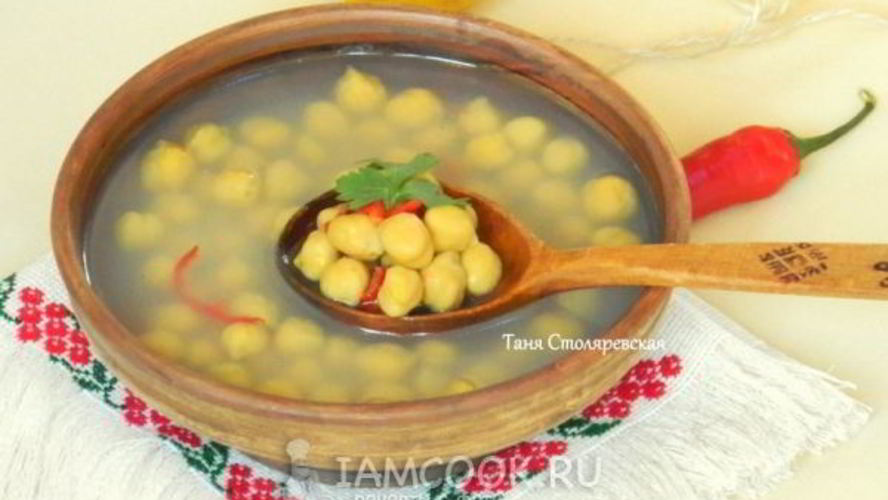 Рецепт нутового супа на курином бульоне
