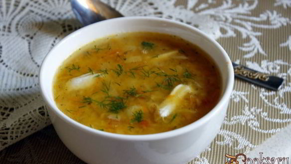 Рецепт Пряного чечевичного супа на курином бульоне