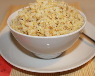 Пшеничная каша на курином бульоне