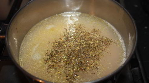 пшеничная каша на курином бульоне