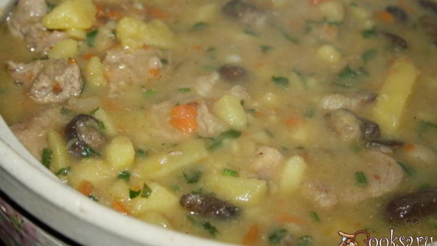 Рецепт рагу с телятиной на курином бульоне