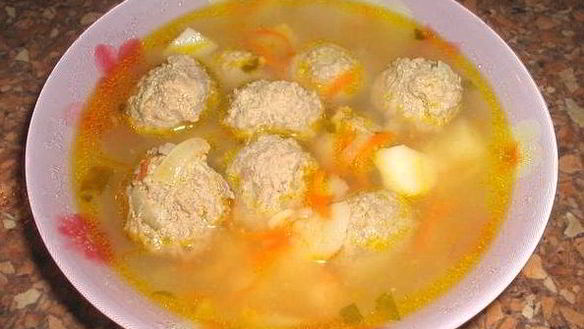 Рецепт Горохового супа с фрикадельками