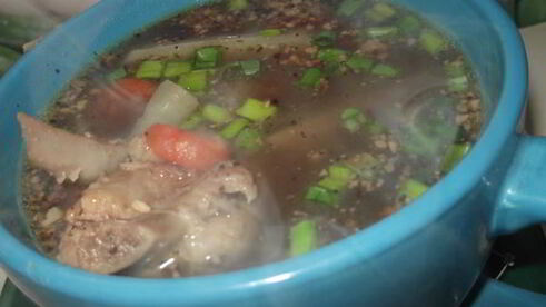 гороховый суп с грецким орехом