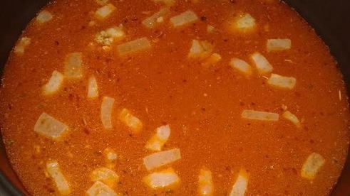 гороховый суп с колбасным сыром