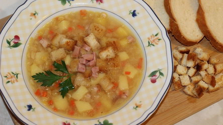 Рецепт горохового супа с копченой курицей
