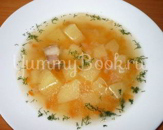 Гороховый суп с копченостями из мультиварки