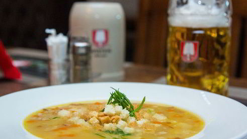 гороховый суп с копченостями