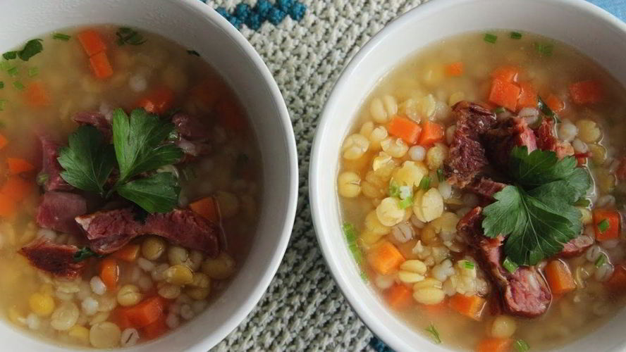 Рецепт горохового супа с копчеными ребрами