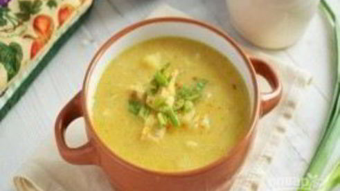 гороховый суп с курицей на кокосовом молоке