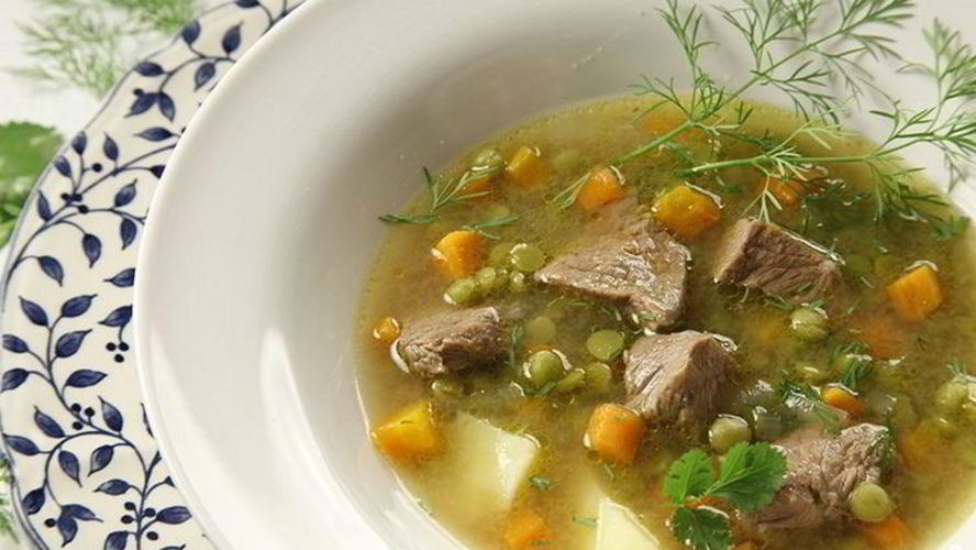 Рецепт горохового супа с мясом