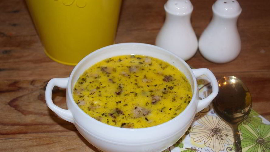 Рецепт горохового супа с сыром