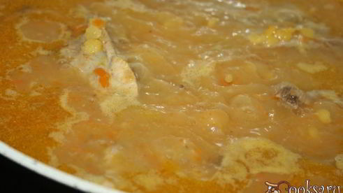 гороховый суп со свиными ребрышками