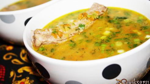 гороховый суп со свиными ребрышками