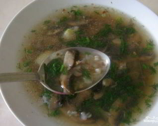 Гречневый суп с грибами