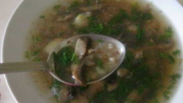 Рецепт Гречневого супа с грибами