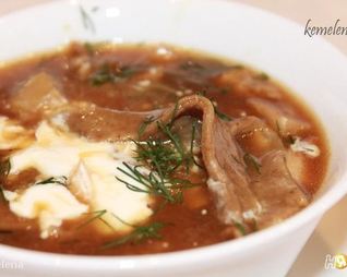 Грибной супчик с домашней грибной лапшой