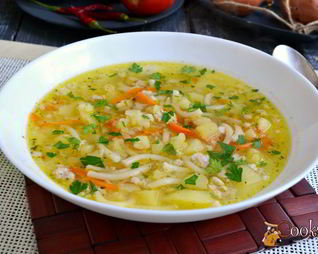 Картофельный суп с фаршем и вермишелью