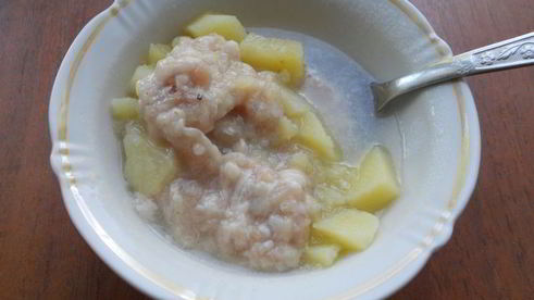 картофельный суп с фаршем и вермишелью