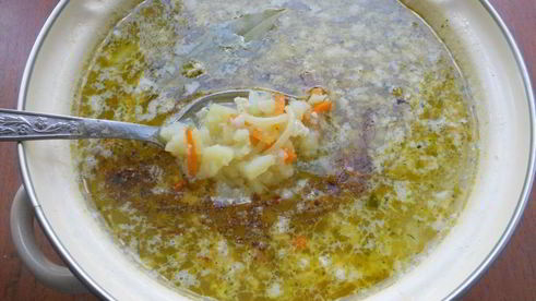 картофельный суп с фаршем и вермишелью