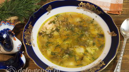 картофельный суп с грибами