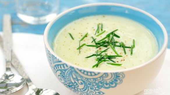 Рецепт Холодного супа-пюре из кабачков