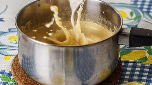 кукурузный крем-суп с креветками