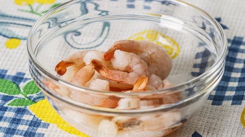 кукурузный крем-суп с креветками