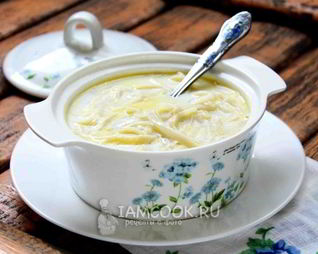 Молочный суп с макаронами