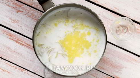 молочный суп с макаронами