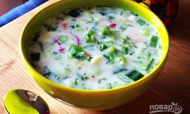 Окрошка без колбасы