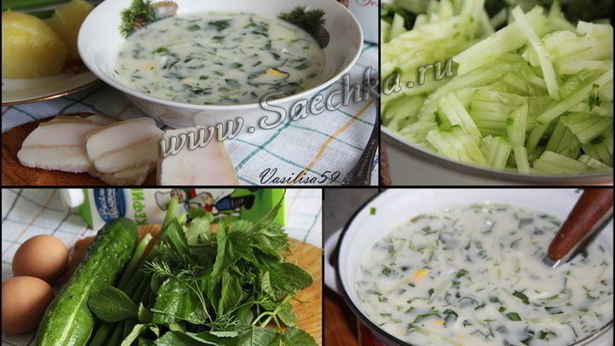 Рецепт окрошки деревенской