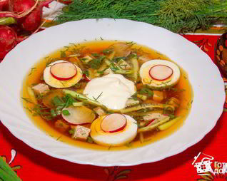 Окрошка мясная