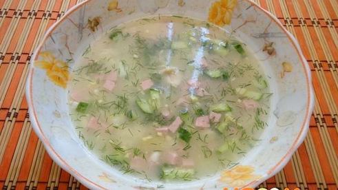 окрошка на бульоне