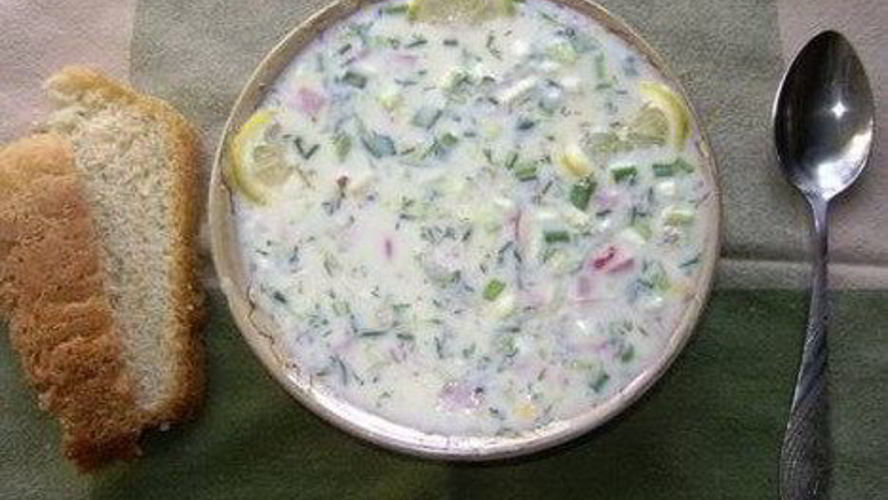 Рецепт окрошки на кефире овощная