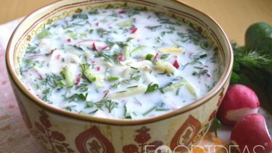 Рецепт окрошки на кефире с минералкой