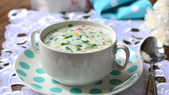 Рецепт Окрошки на кефире с щавелем