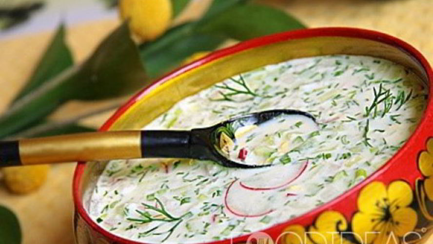 Рецепт окрошки на кефире