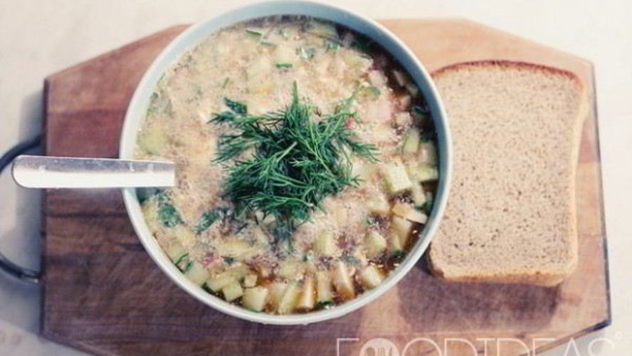 Рецепт окрошки на квасе