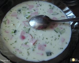 Окрошка на минералке