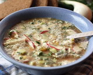 Окрошка на минеральной воде