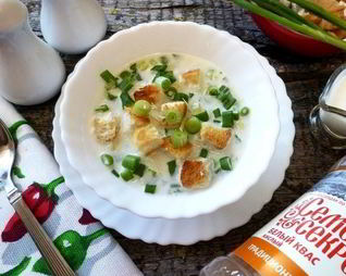 Окрошка по-польски с сыром