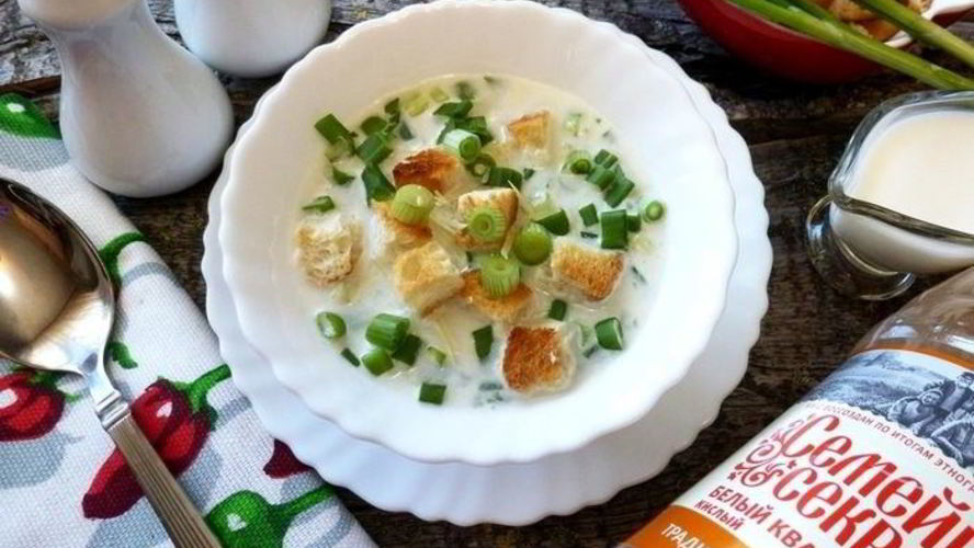 Рецепт окрошки по-польски с сыром