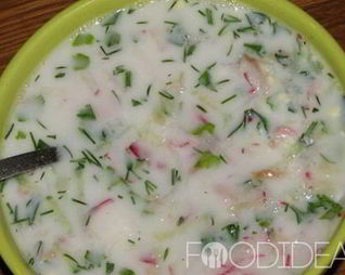 Окрошка с курицей